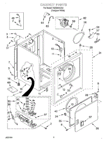 02 - Cabinet parts for Roper Dryer RGX5634JQ0 from AppliancePartsPros.com