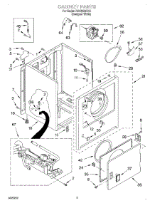 02 - Cabinet parts for Roper Dryer RGX5634KQ1 from AppliancePartsPros.com