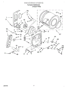 04 - Bulkhead parts for Roper Dryer RGX5634JQ0 from AppliancePartsPros.com