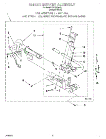 03 - 8318272 Burner Assembly parts for Roper Dryer RGX5634KQ1 from AppliancePartsPros.com