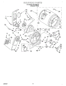 03 - Section parts for Roper Dryer RES7646KQ0 from AppliancePartsPros.com