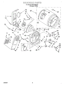 03 - Section parts for Roper Dryer RES7648KQ0 from AppliancePartsPros.com