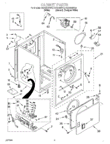 02 - Cabinet parts for Roper Dryer RGX4635EW3 from AppliancePartsPros.com