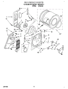 03 - Section parts for Roper Dryer REL4634BW1 from AppliancePartsPros.com