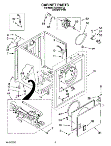 02 - Cabinet Parts parts for Roper Dryer RGD4300TQ0 from AppliancePartsPros.com