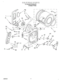 04 - Bulkhead parts for Roper Dryer RGX4634JQ0 from AppliancePartsPros.com