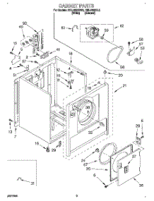 02 - Section parts for Roper Dryer REL4622BL2 from AppliancePartsPros.com