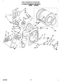 03 - Section parts for Roper Dryer REL4622BL2 from AppliancePartsPros.com