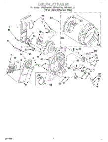 03 - Section parts for Roper Dryer RES7648EW0 from AppliancePartsPros.com
