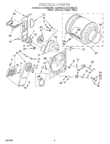 03 - Section parts for Roper Dryer REX6646AW3 from AppliancePartsPros.com