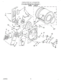 03 - Section parts for Roper Dryer REL4632DW1 from AppliancePartsPros.com