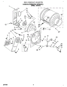 03 - Section parts for Roper Dryer REX5636AW2 from AppliancePartsPros.com