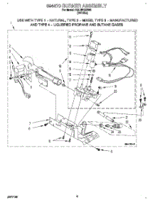 03 - 694670 Burner Assembly parts for Roper Dryer RGL3612BW0 from AppliancePartsPros.com