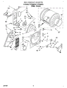 03 - Section parts for Roper Dryer REX6646AL1 from AppliancePartsPros.com