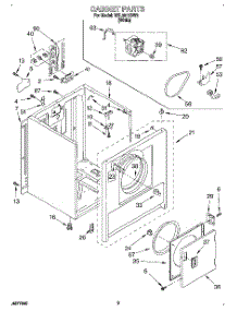 02 - Section parts for Roper Dryer REL3612BW2 from AppliancePartsPros.com