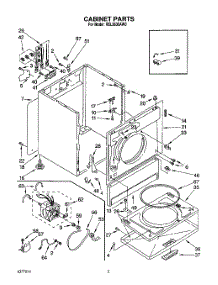02 - Section parts for Roper Dryer REL3636AW0 from AppliancePartsPros.com