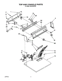 03 - Section parts for Roper Dryer REL3636AW0 from AppliancePartsPros.com