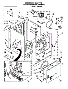 Cabinet parts for Roper Dryer RGX4624EN0 from AppliancePartsPros.com