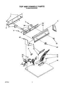 02 - Section parts for Roper Dryer REL3422AW0 from AppliancePartsPros.com