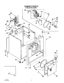 03 - Section parts for Roper Dryer REL3422AW0 from AppliancePartsPros.com