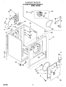 02 - Section parts for Roper Dryer REL4622DL0 from AppliancePartsPros.com
