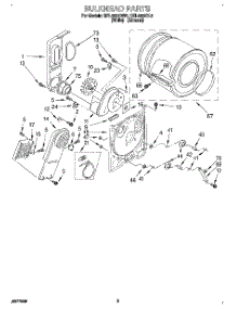 03 - Section parts for Roper Dryer REL4622DL0 from AppliancePartsPros.com