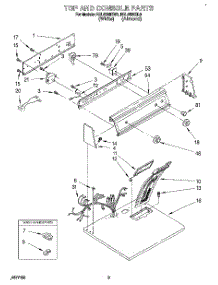 02 - Section parts for Roper Dryer REL4636BL0 from AppliancePartsPros.com