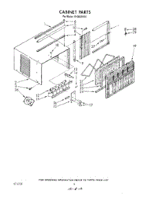 04 - Cabinet parts for Roper Air Conditioner X10002W00 from AppliancePartsPros.com