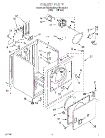 02 - Section parts for Roper Dryer REX4625EW0 from AppliancePartsPros.com