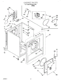 02 - Section parts for Roper Dryer REL3612BW3 from AppliancePartsPros.com