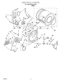 03 - Section parts for Roper Dryer REL3612BW3 from AppliancePartsPros.com