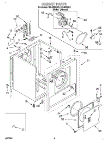 02 - Section parts for Roper Dryer REL4622BL1 from AppliancePartsPros.com