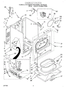 02 - Cabinet parts for Roper Dryer RGS7648EQ2 from AppliancePartsPros.com