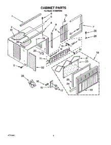 03 - Cabinet parts for Roper Air Conditioner X10002W04 from AppliancePartsPros.com