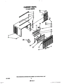 04 - Cabinet parts for Roper Air Conditioner X05002V0 from AppliancePartsPros.com