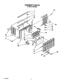 03 - Cabinet parts for Roper Air Conditioner X05002X03 from AppliancePartsPros.com