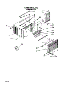04 - Cabinet parts for Roper Air Conditioner X05002X00 from AppliancePartsPros.com