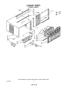 04 - Cabinet parts for Roper Air Conditioner X12002V01 from AppliancePartsPros.com