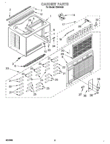 03 - Cabinet parts for Roper Air Conditioner X24004A0 from AppliancePartsPros.com