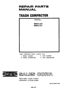 Front Cover parts for Roper Compactor 8963L21 from AppliancePartsPros.com