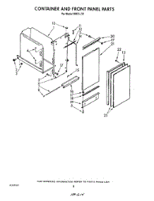 05 - Container And Front Panel , Lit / Optional parts for Roper Compactor 8963L30 from AppliancePartsPros.com