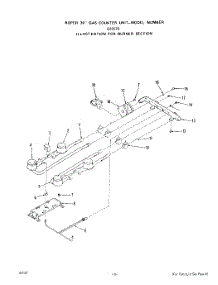 03 - Burner parts for Roper Cooktop C2257W0 from AppliancePartsPros.com