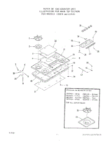 02 - Main Top parts for Roper Cooktop C2557W0 from AppliancePartsPros.com