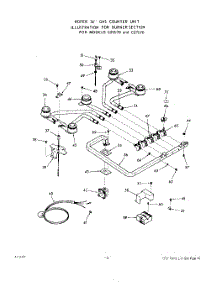 03 - Burner parts for Roper Cooktop C2557W0 from AppliancePartsPros.com