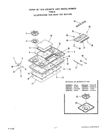 02 - Section parts for Roper Cooktop 1195W1A from AppliancePartsPros.com