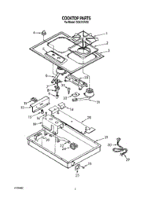 02 - Section parts for Roper Cooktop CGX215VX0 from AppliancePartsPros.com