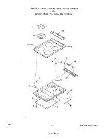 02 - Section parts for Roper Cooktop 1176W0A from AppliancePartsPros.com