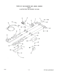 03 - Burner parts for Roper Cooktop C2357W0 from AppliancePartsPros.com