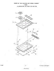 02 - Section parts for Roper Cooktop 1116W0A from AppliancePartsPros.com
