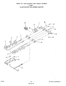 03 - Section parts for Roper Cooktop 1116W0A from AppliancePartsPros.com